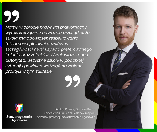 Pierwszy taki wyrok w Polsce. Szkoła ma obowiązek respektowania tożsamości płciowej uczniów